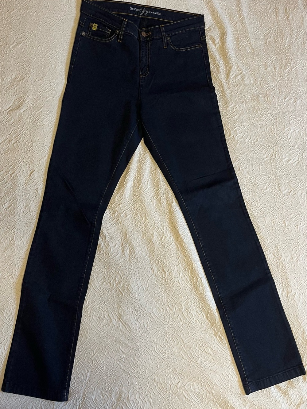 Second Yoga Navy Straight-Leg Women's Jeans